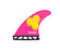 Futures AM3 Honeycomb Tri Fin Set-Pink/Yellow-Small