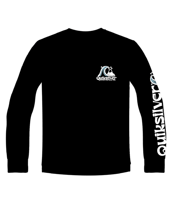 Quiksilver Rolling Circle Youth L/S Tee-Black