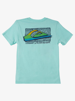 Quiksilver Boys Retro Fade Tee-Beach Glass— Alternate View