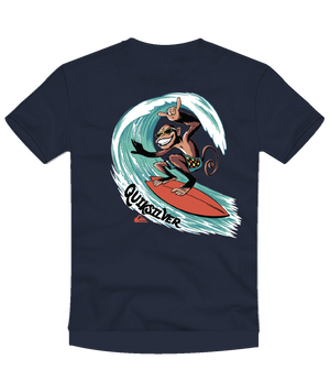Quiksilver Monkey Wave Boy Tee-Navy Blazer