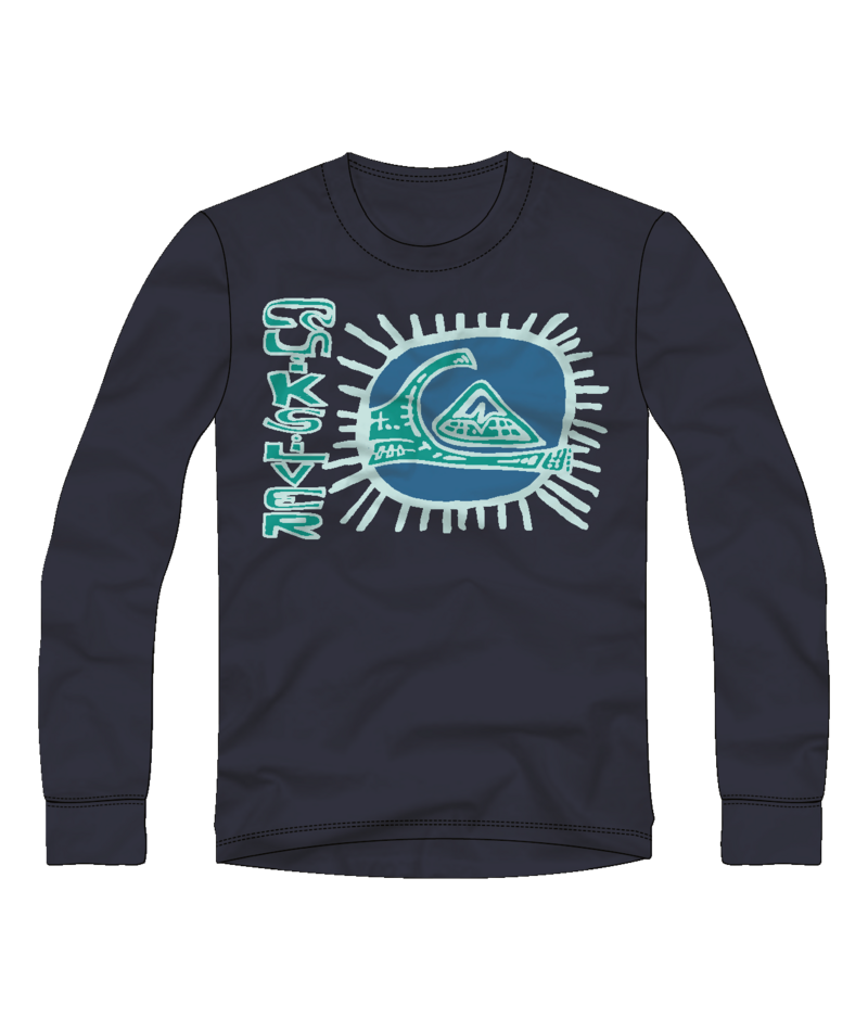 Quiksilver QS Circled Boy L/S Tee-Navy Blazer