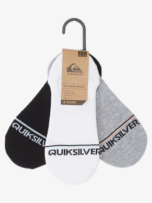 Quiksilver 3Pk No Show B Socks-White