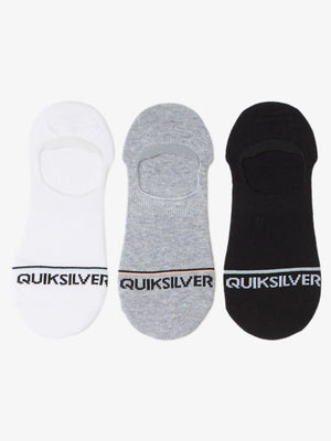 Quiksilver 3Pk No Show B Socks-White— Alternate View