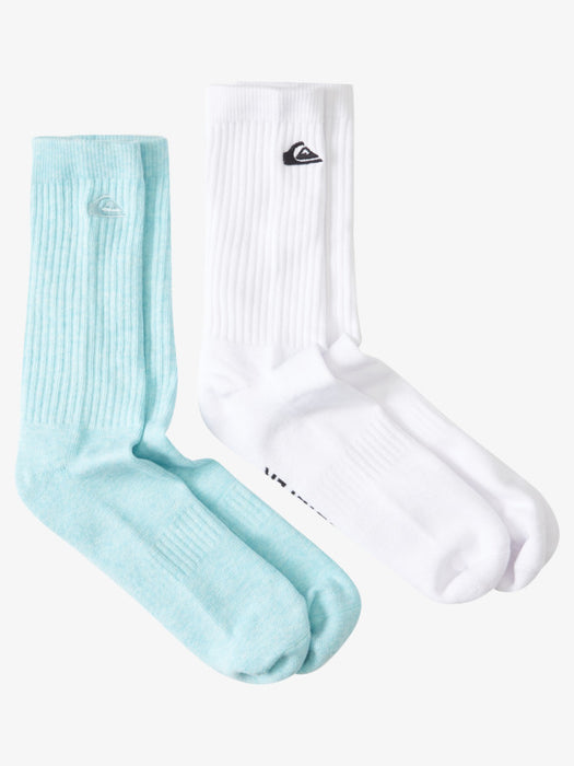 Quiksilver 2 Pack Crew Socks-Light Blue