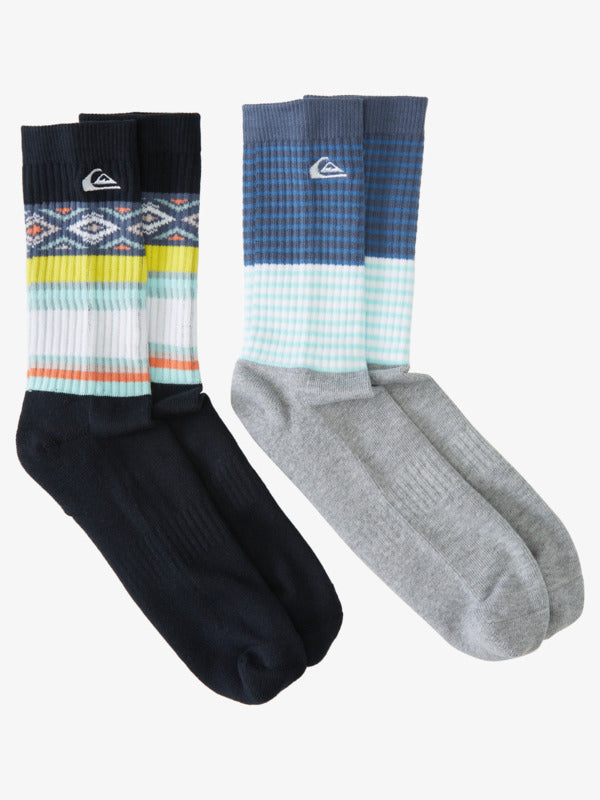 Quiksilver 2Pk Crew D Socks-Navy