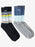 Quiksilver 2Pk Crew D Socks-Navy