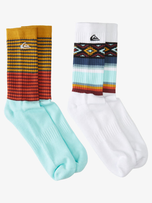 Quiksilver 2Pk Crew D Socks-White