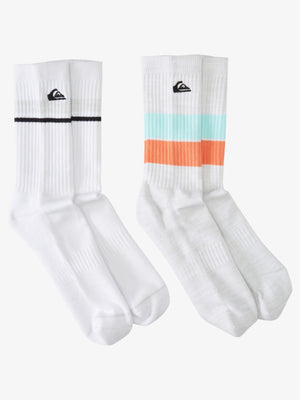 Quiksilver 2Pk Crew G Socks-White