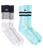 Quiksilver 2 Pack Crew Tropic Socks-Light Blue