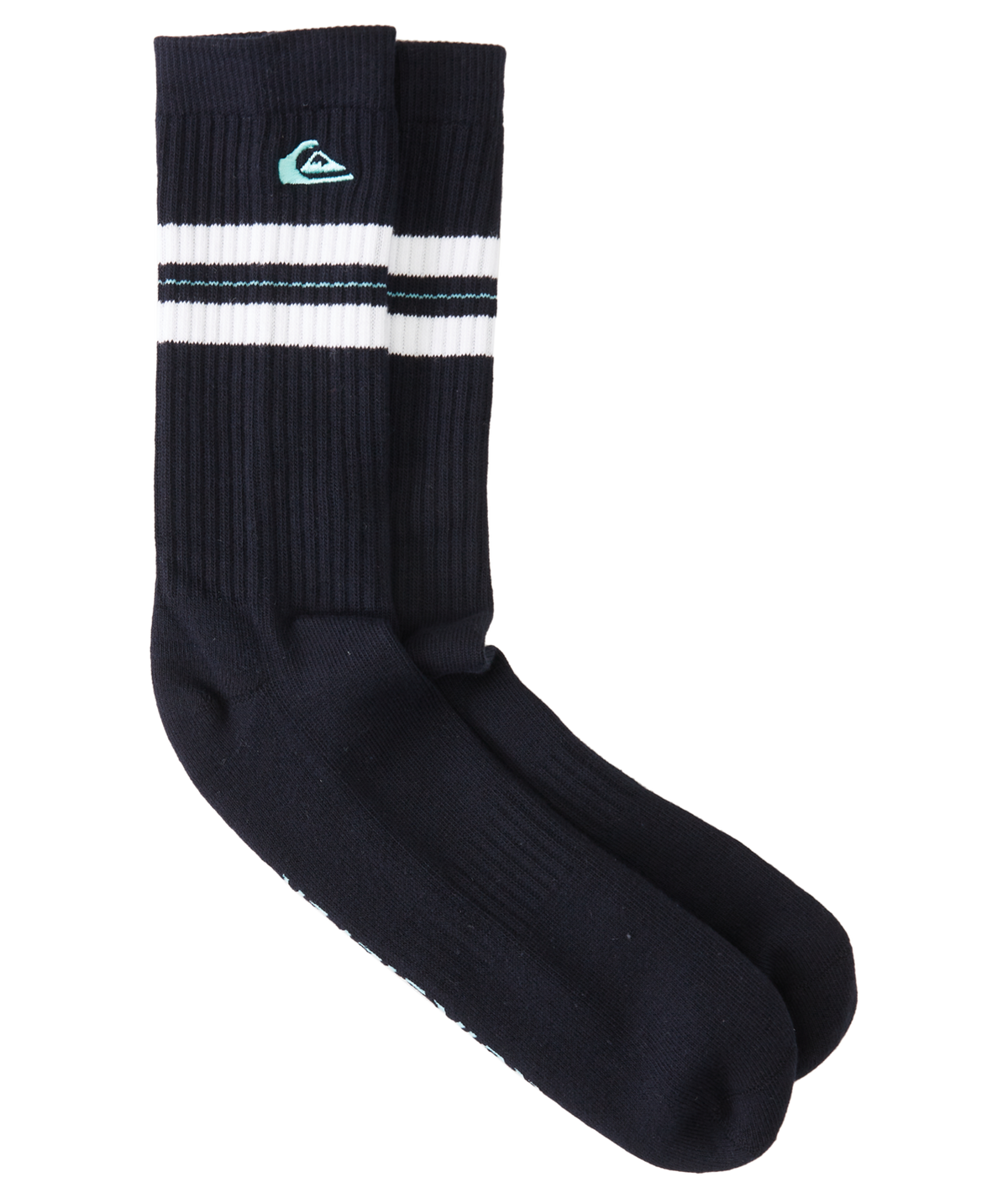 Quiksilver 2 Pack Crew Heyday Socks-Aqua/Ml Rainbow
