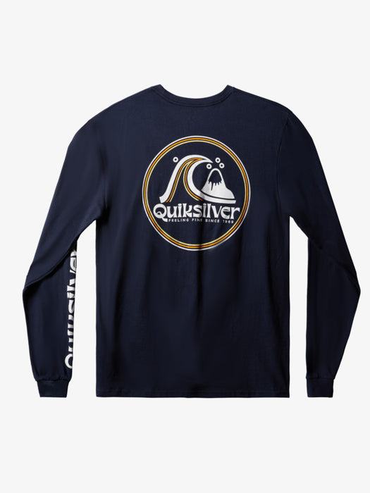 Quiksilver Rolling Circle L/S Tee-Navy Blazer — REAL Watersports