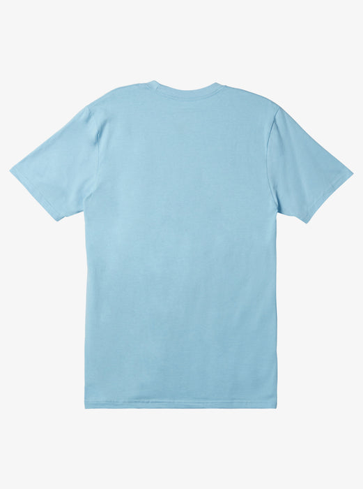 Quiksilver Comp Logo Tee-Sky Blue