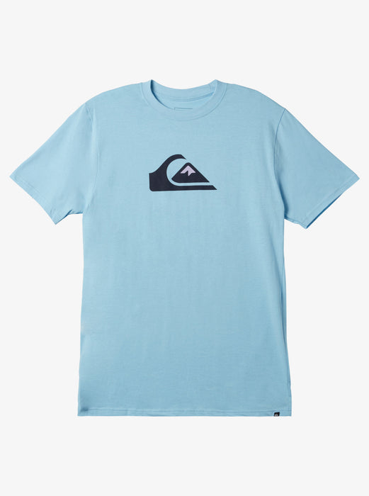 Quiksilver Comp Logo Tee-Sky Blue