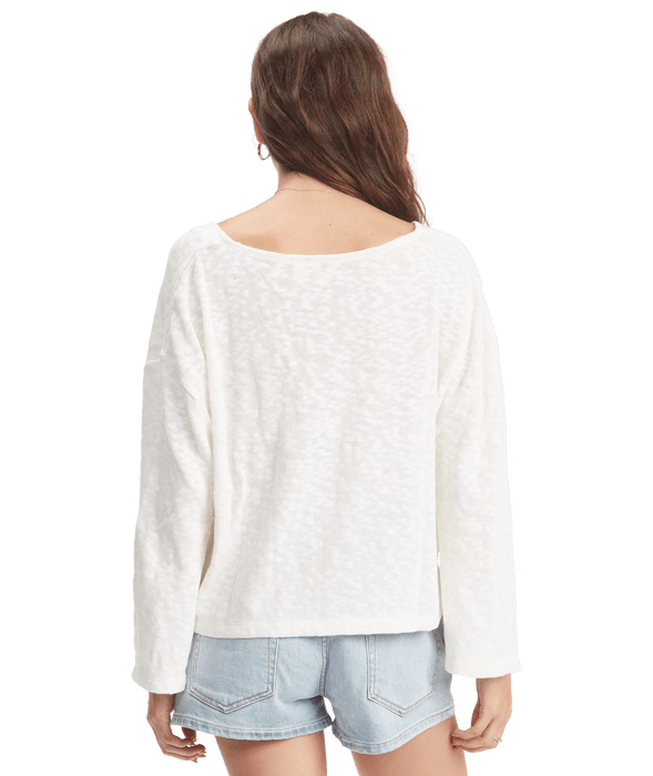 Roxy Board Walk Sweater-Snow White