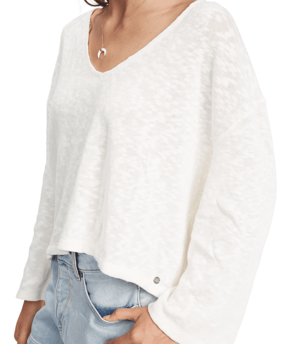 Roxy Board Walk Sweater-Snow White