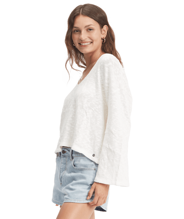 Roxy Board Walk Sweater-Snow White