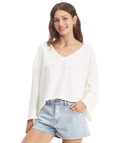 Roxy Board Walk Sweater-Snow White