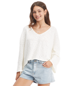 Roxy Board Walk Sweater-Snow White