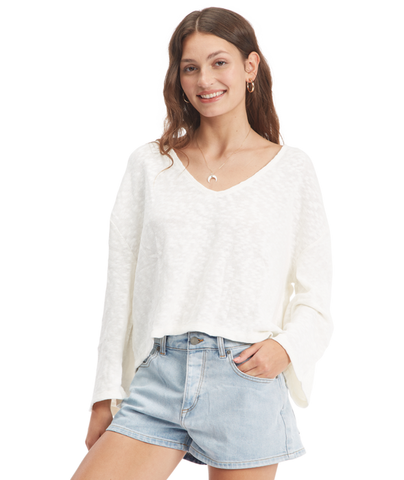 Roxy Board Walk Sweater-Snow White
