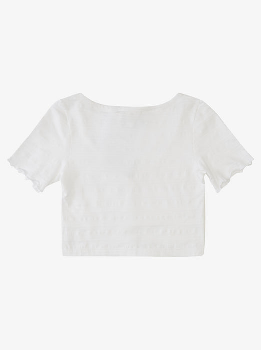 Roxy Uncomplicated Mind Solid Shirt-Snow White