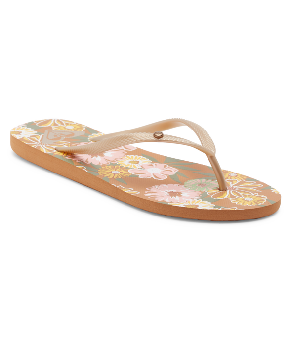 Roxy Bermuda Print Sandal-Citrus/Gold