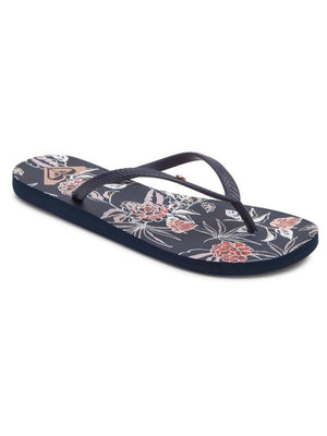 Roxy Bermuda Print Sandal-True Navy/Gold
