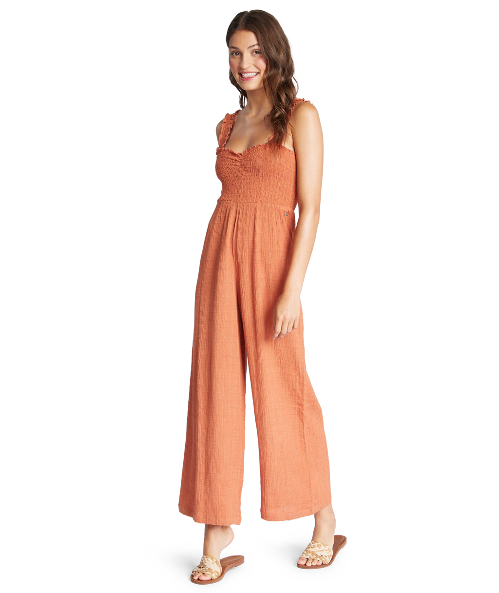 Roxy Adventure Bound Romper-Baked Clay
