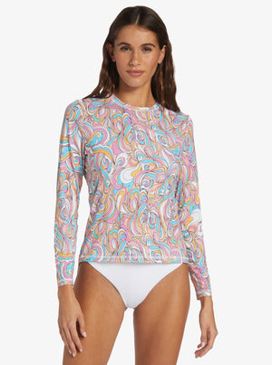 Roxy Sea Skippin PT L/S Rashguard-Swirly Daze