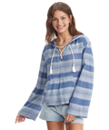 Roxy Head On Over L/S Shirt-Bijou Blue