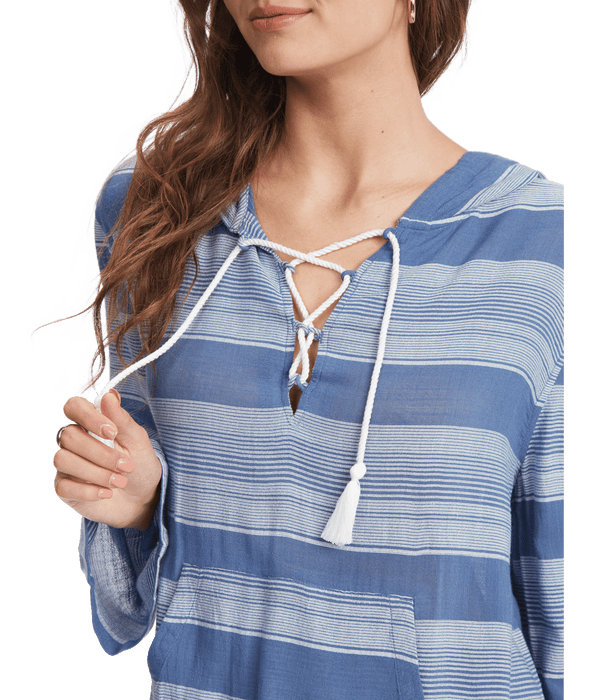 Roxy Head On Over L/S Shirt-Bijou Blue