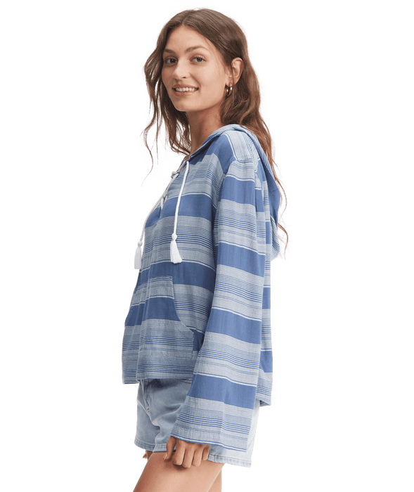 Roxy Head On Over L/S Shirt-Bijou Blue