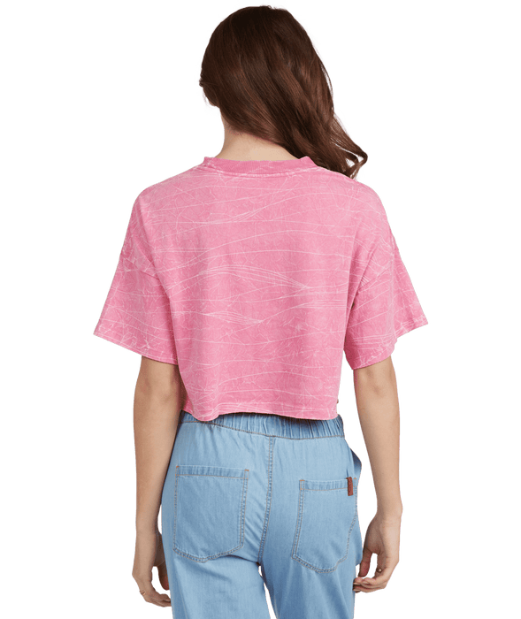 Roxy Washed Waves Tee-Pink Guava