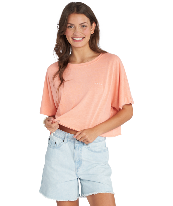 Roxy Super Sun Tee-Fusion Coral