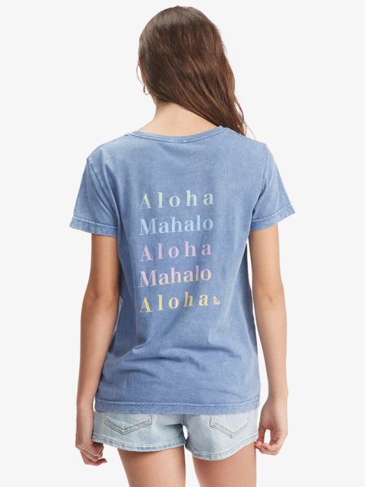 Roxy Aloha For Days Tee-Bijou Blue