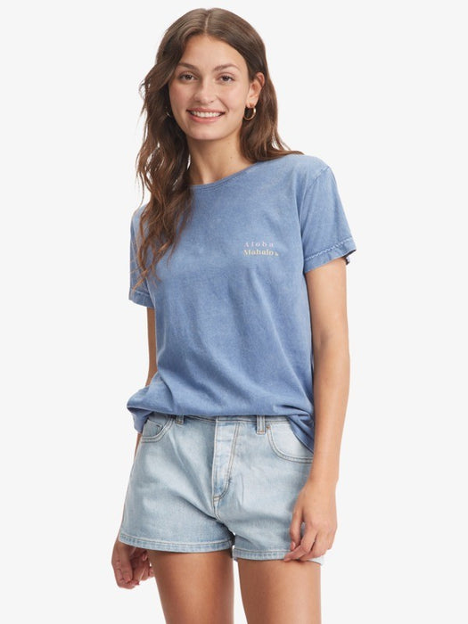 Roxy Aloha For Days Tee-Bijou Blue