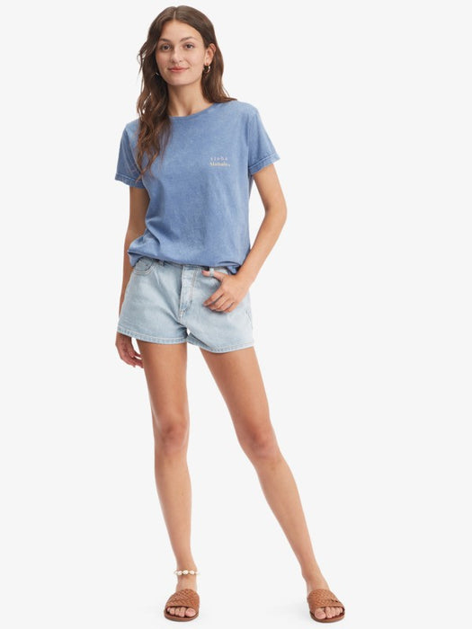 Roxy Aloha For Days Tee-Bijou Blue