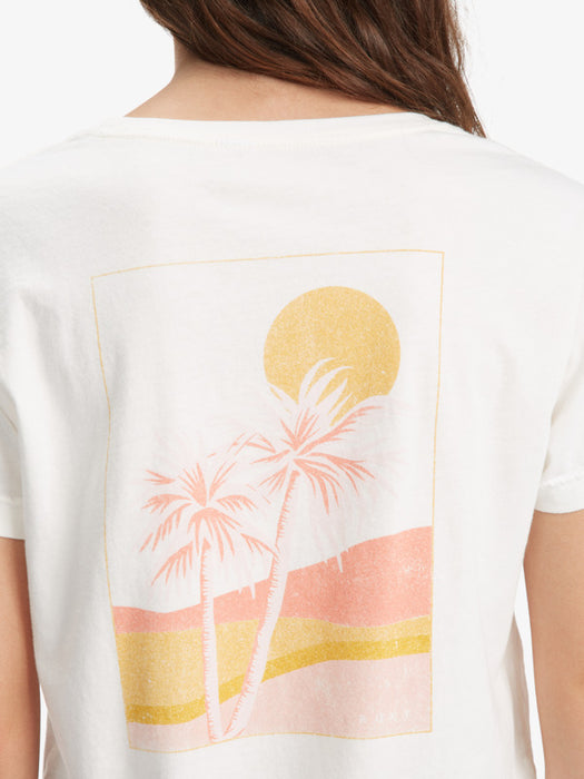 Roxy Palm Lines Tee-Snow White