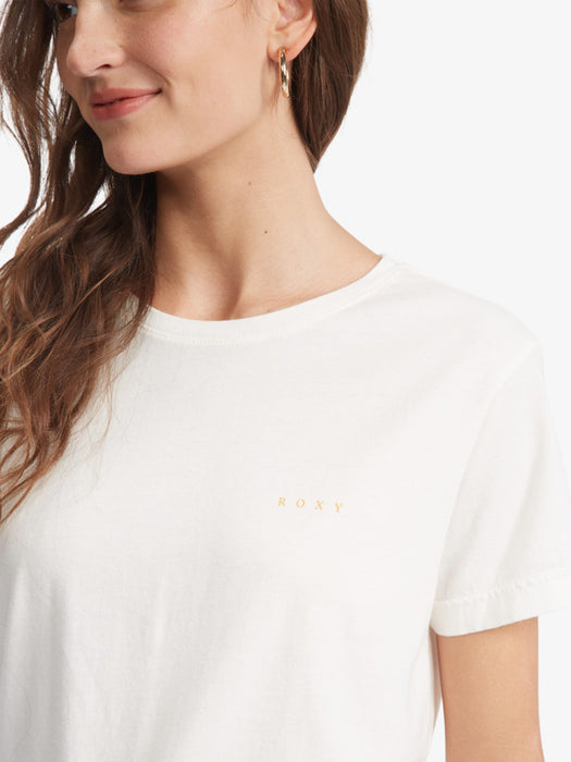 Roxy Palm Lines Tee-Snow White