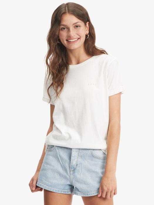 Roxy Palm Lines Tee-Snow White