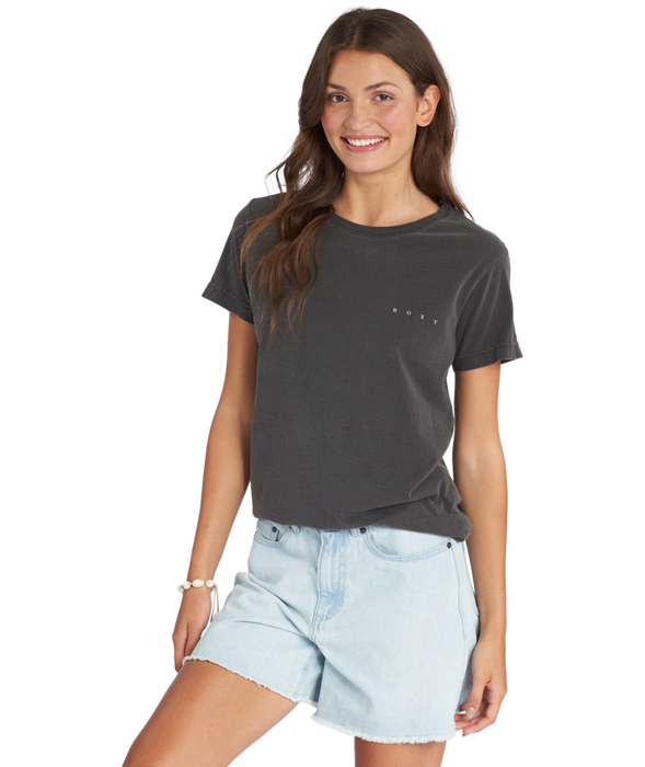 Roxy Lucky Wave Tee-Anthracite