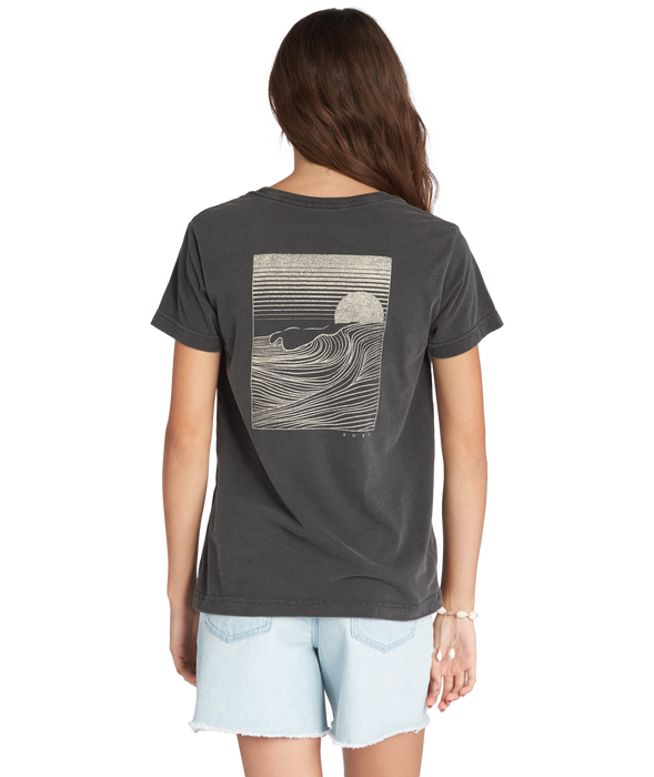 Roxy Lucky Wave Tee-Anthracite