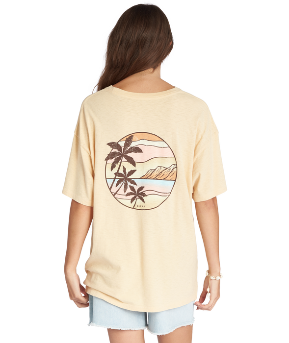 Roxy Welcome To Paradise Tee-Beige