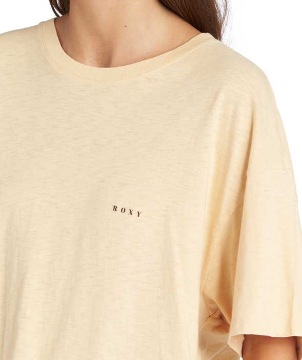 Roxy Welcome To Paradise Tee-Beige