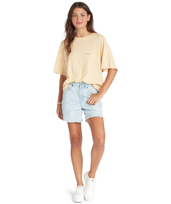 Roxy Welcome To Paradise Tee-Beige