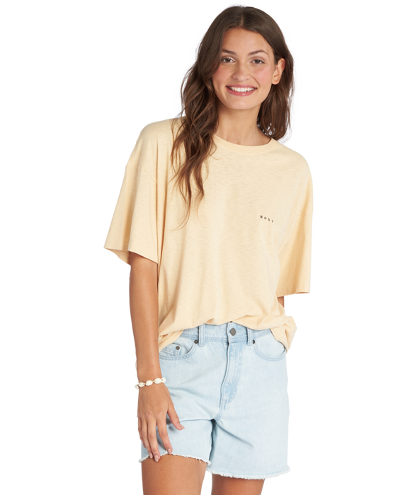 Roxy Welcome To Paradise Tee-Beige