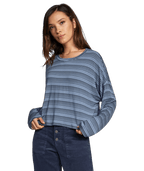RVCA Countdown II L/S Tee-Blue Slate