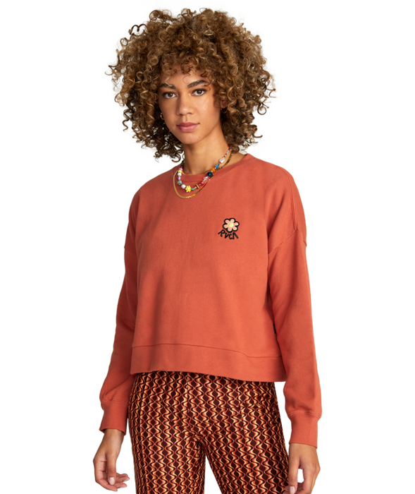RVCA Vibe Fleece Sweatshirt-Cinnamon