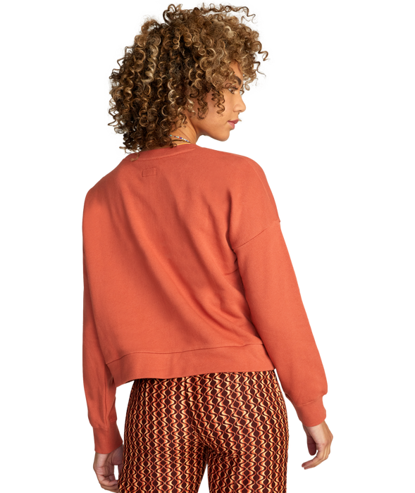 RVCA Vibe Fleece Sweatshirt-Cinnamon