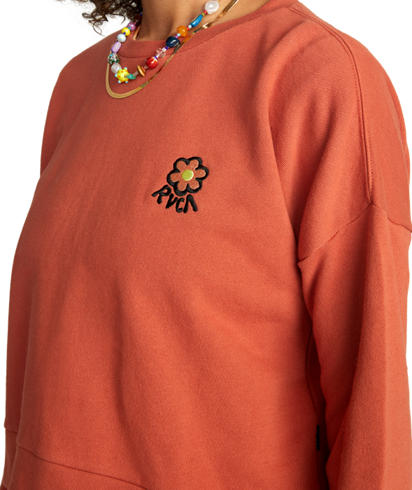 RVCA Vibe Fleece Sweatshirt-Cinnamon