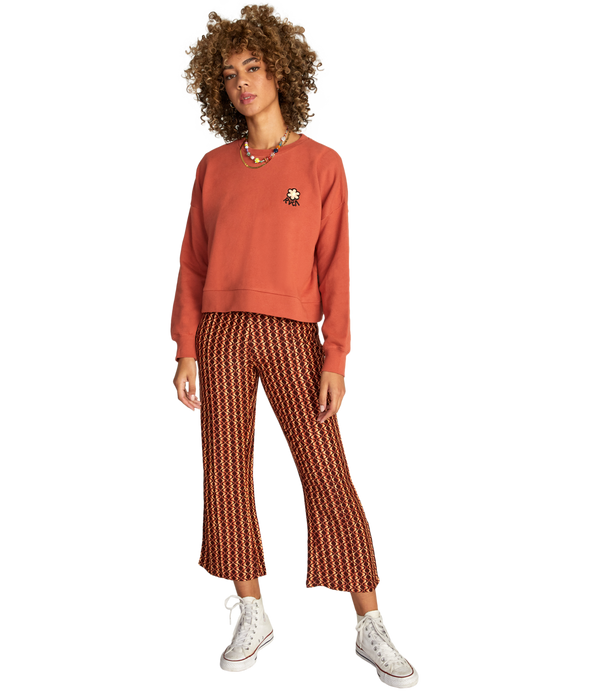 RVCA Vibe Fleece Sweatshirt-Cinnamon